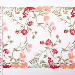 Кружево на сетке широкое 180 мм / 14 м, ±1 Турция, бордовый, Gamma GCKM-180-07