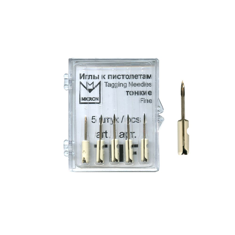 Иглы для этикет-пистолета TNF Micron, 5 шт, никель, Micron TNF