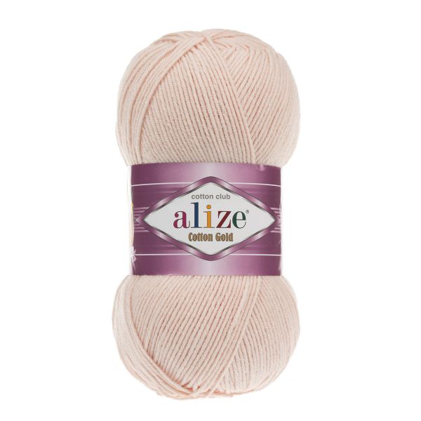 Пряжа Alize (Ализе) Cotton Gold / уп.5 мот. по 100 г, 330м, 382 телесный A