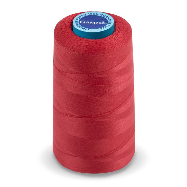 Нитки универсальные Gamma 50/2, 4570 м (5000 ярд) / 1 кат., 115 т.красный