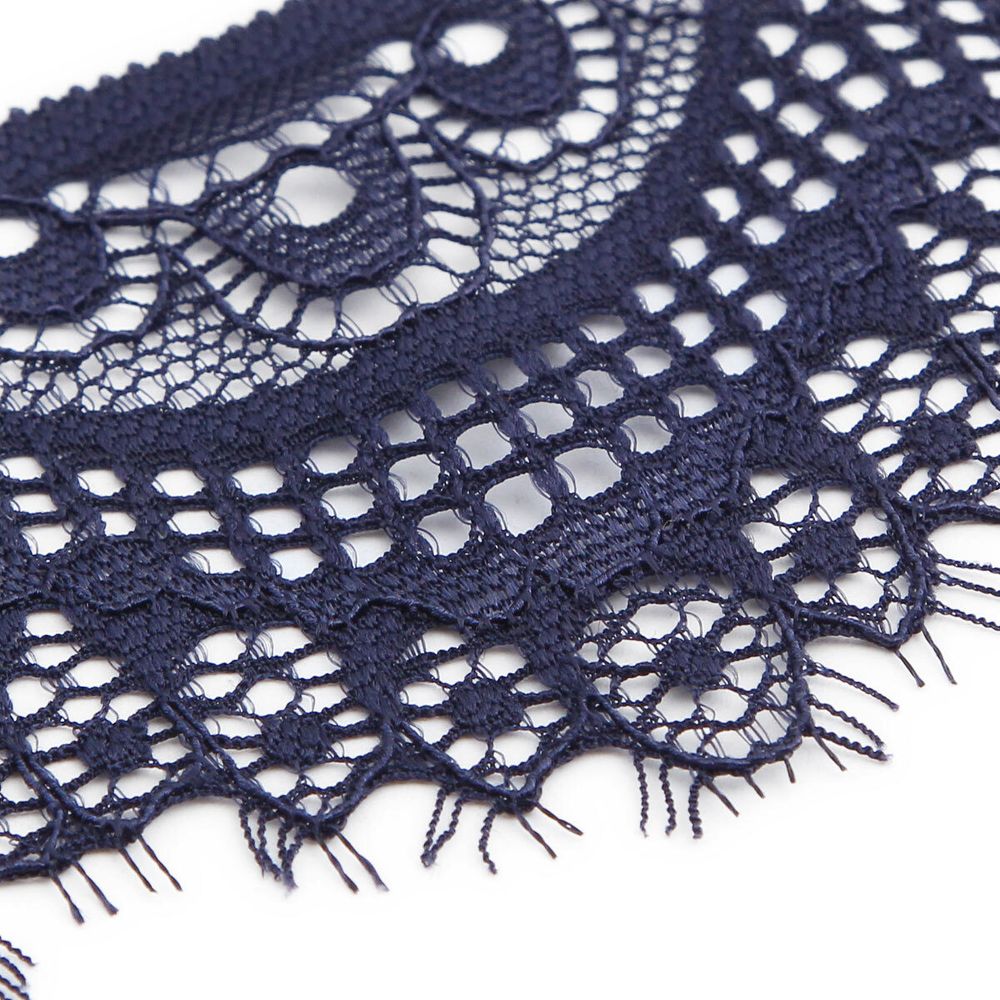 Кружево эластичное (стрейч) 60 мм / 3 метра, C147 индиго