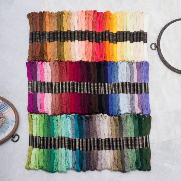 Набор хлопкового мулине №4, 100 цветов (100 шт по 8 метров), Bestex