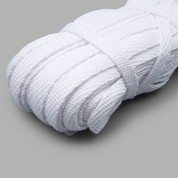 Шнур плоский плетеный х/б ⌀10.0 мм / 20 метров, 1 белый, С3862Г17