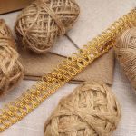 Тесьма отделочная вязаная 16 мм, 10 м, золотистый