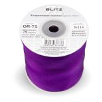 Лента капроновая (органза) 75.0 мм / 22.8±1 метра, 114 фиолетовый, Blitz OR-75