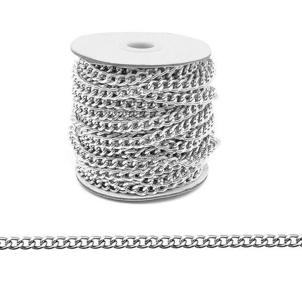 Цепь алюминиевая 6,6х5,2х10м (никель), К1705