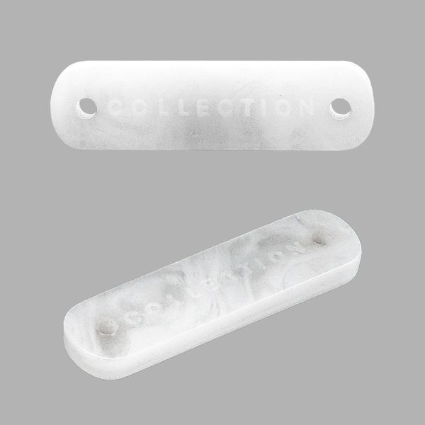 Украшение пришивное 19х5 мм, пластик, молочный, СВ_Т-23, 36 шт