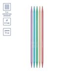 Спицы чулочные металл ⌀4.5 мм, 15 см, цветные, Gamma CKN5