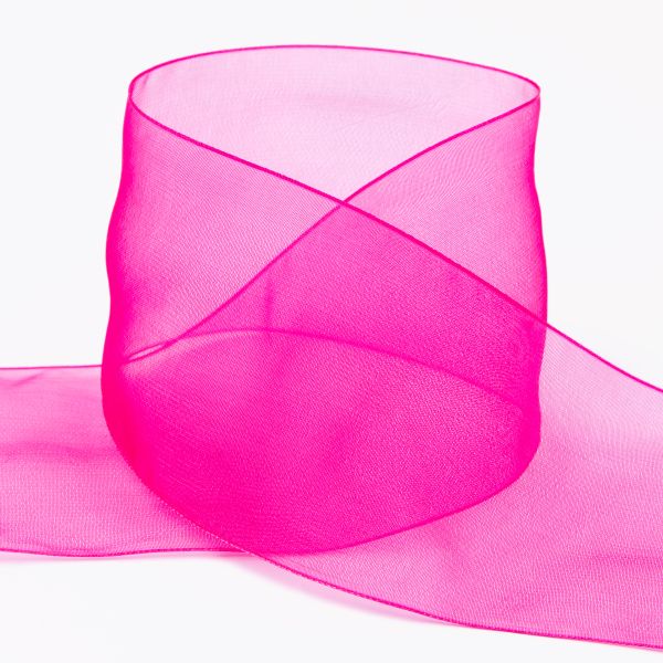 Лента капроновая (органза) 75.0 мм / 22.8±1 метра, 113 св.малиновый, Blitz OR-75