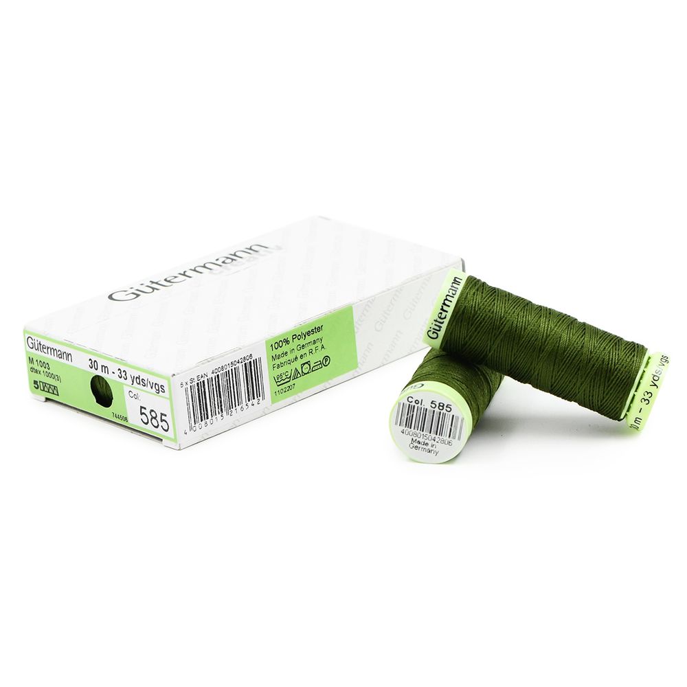Нитки отделочные Gutermann Top Stitch, 30м, 585 т.папоротник, 5 катушек
