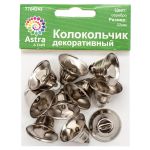 Колокольчики 22 мм, металл, упак., 10 шт, Астра, серебро