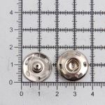 Кнопка пришивная металл ⌀18.0 мм, серебро/никель, 2 шт, Pony