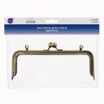 Застежка для сумки фермуар 21х7.5 см, 5 шт, 02 под состаренную бронзу, Gamma FER-03