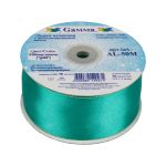 Лента атласная 2-сторонняя с метанитью 50.0 мм / 33±2 метра, 016 зеленый/золото, Gamma AL-50M