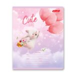 Тетрадь ученическая школьная, выборочные блёстки, A5+ 12 л. на скобе 65 г/м², белизна 100%, 25 шт, линия, 000705 Маленькое счастье, Светоч 12ТЕТл-002