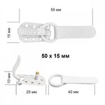 Крючок шубный TBY 50 мм, TBY-0122, цв. белый уп. 6 шт