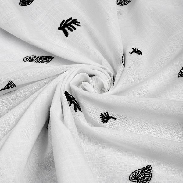 Ткань шитьё (прошва) 100 г/м², 150 см / 2 метра, TBY.Emb.A823.2.2, цв.02 белый