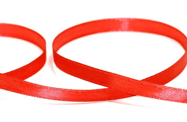 Лента атласная 1-сторонняя 6.0 мм / 33±2 метра, 026 красный, Gamma