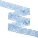 Кружево вязаное (тесьма) хлопковое 60 мм / 25 метров, рис.60.01.178 (голубой) С3749Г17