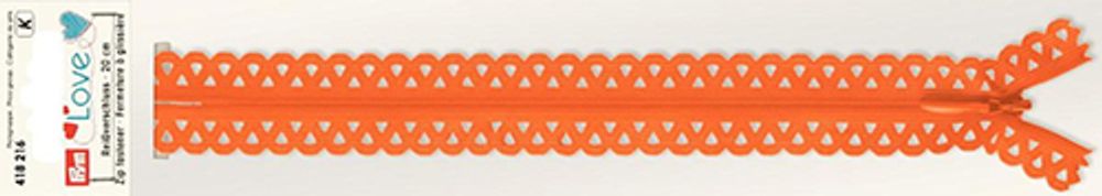 Молния спираль (витая) Т5 (5 мм) S11 20 см, оранжевый цв. 1шт, Prym, 1 шт
