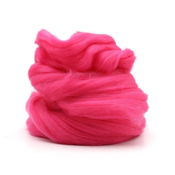 Шерсть для валяния Троицкая мериносовая тонкая 100%, 100 гр. цв.240 новый розовый
