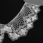 Пришивной кружевной воротник гипюр 21х6 см, цв.01 белый, 25 шт, диз.12600, Kruzhevo