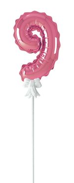 Шар самодув Цифра, 5 шт, 9, розовый, Boomzee FBZ-06