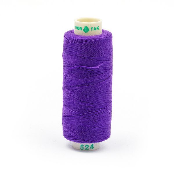 Нитки швейные бытовые Dor Tak 40/2, 366 м / 10 кат., 524 фиолетовый