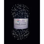 Пряжа Astra Premium (Астра Премиум) Светлячок светоотражающая (Reflective) / уп.2 мот. по 200 г, 90м, 999 черный