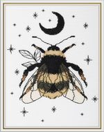 Набор для вышивания нитками Panna J-7496, Черное золото. Шмель, 23х30 см