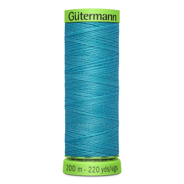 Нитки для тонких тканей Gutermann Extra Fine 150, 200м, 332 насыщенный бирюзовый, 5 катушек