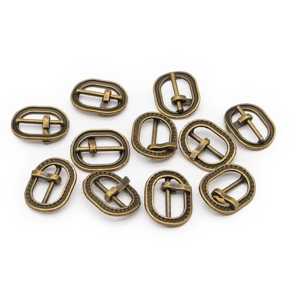 Пряжка ременная металл 10 мм, 10 шт, бронза НР9229