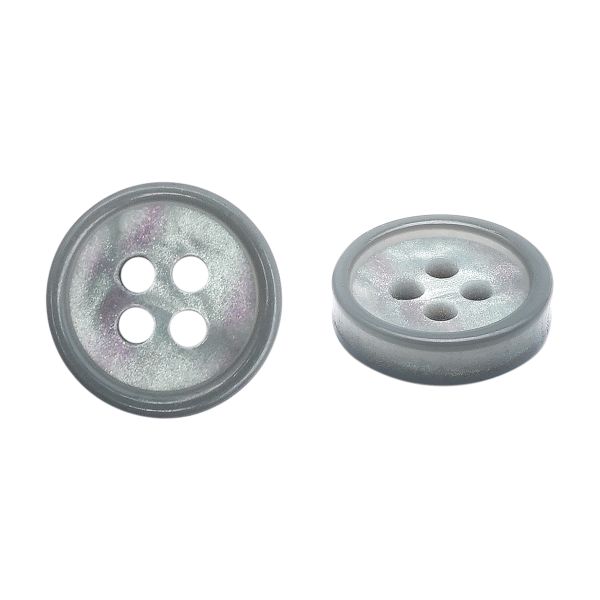 Пуговицы 4 прокола 18L (11мм), пластик (col.07 серый), CB_M-57, 72 шт