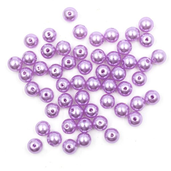 Бусины пластик (жемчуг) ⌀10 мм, 25 г, Astra&Craft, 017 NL сиреневый