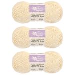 Пряжа Люблю вязать Морошка / уп.3 мот. по 100 г, 175 м, 001 белый
