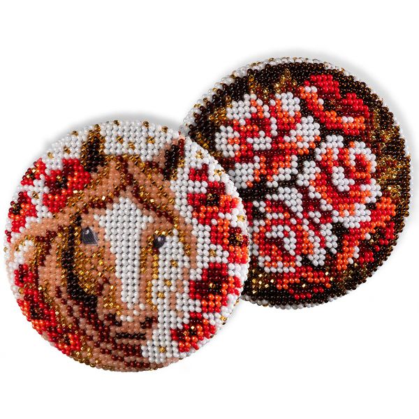 Набор для вышивания бисером Кроше (Радуга бисера) В715, Талисман Жостово 8х8см