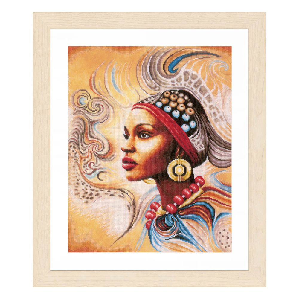 Набор для вышивания нитками Lanarte, Мать-Африка 38х47см