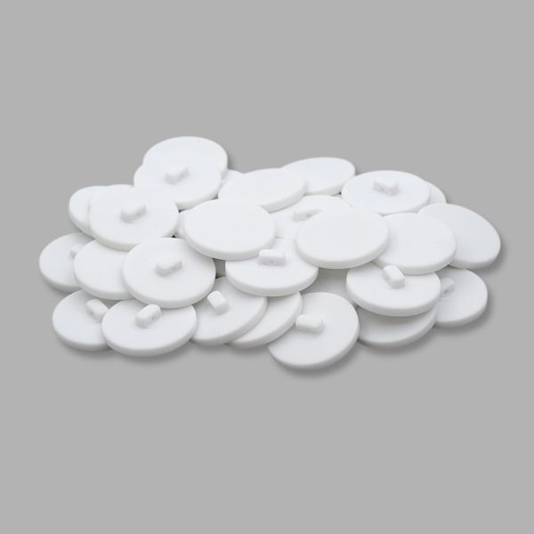 Пуговицы на ножке 44L (28мм), пластик (White (белый матовый)), 36 шт, CN K-33