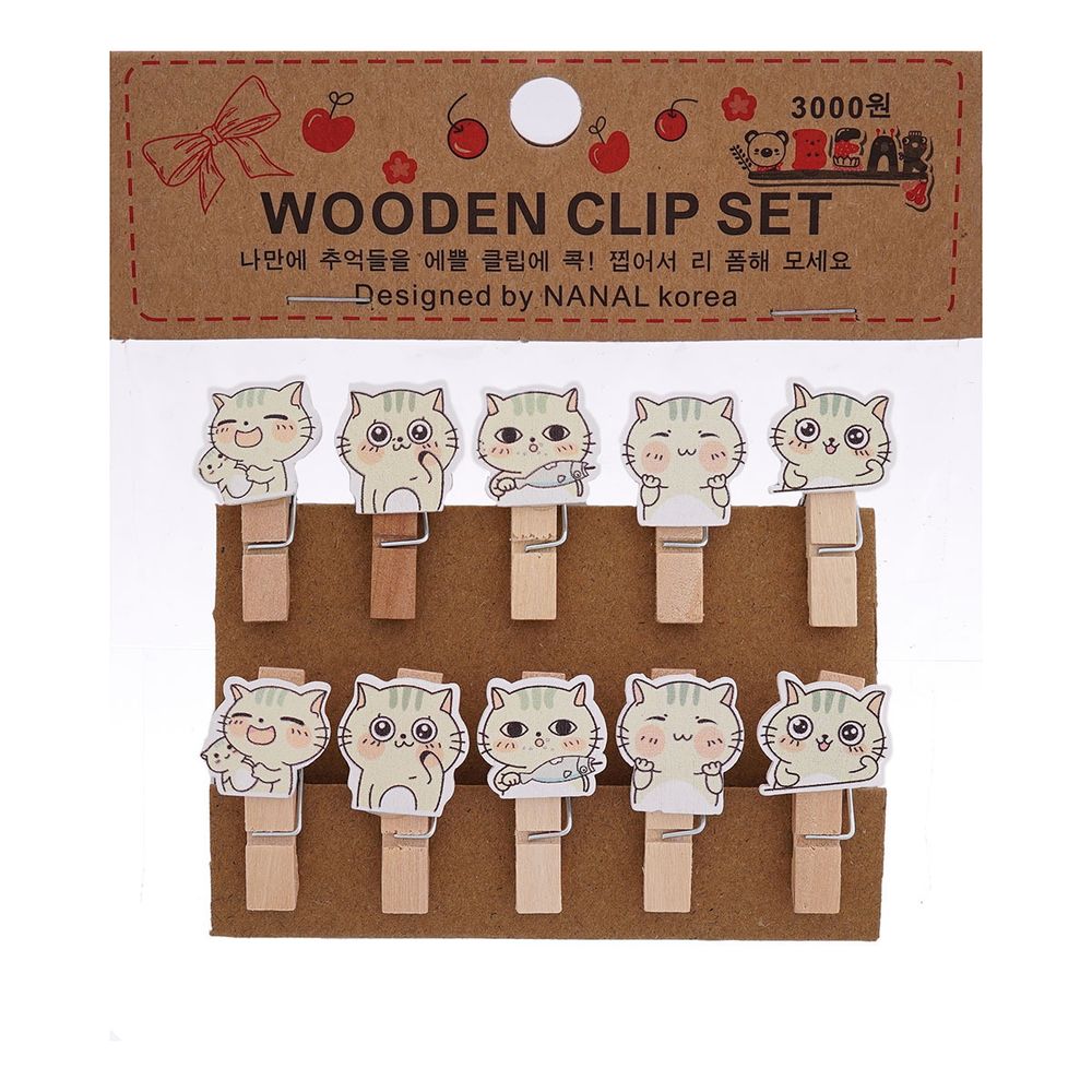 Прищепки декоративные Счастливые коты, 3,5см, 10 шт, 2AR23400