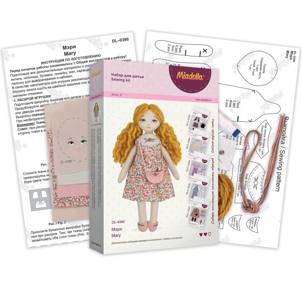 Набор для шитья игрушки Мэри 20 см, Miadolla DL-0390