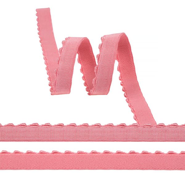 Резинка бельевая (отделочная) становая 12.0 мм / 50 метров, ЕТ1 розовый F137