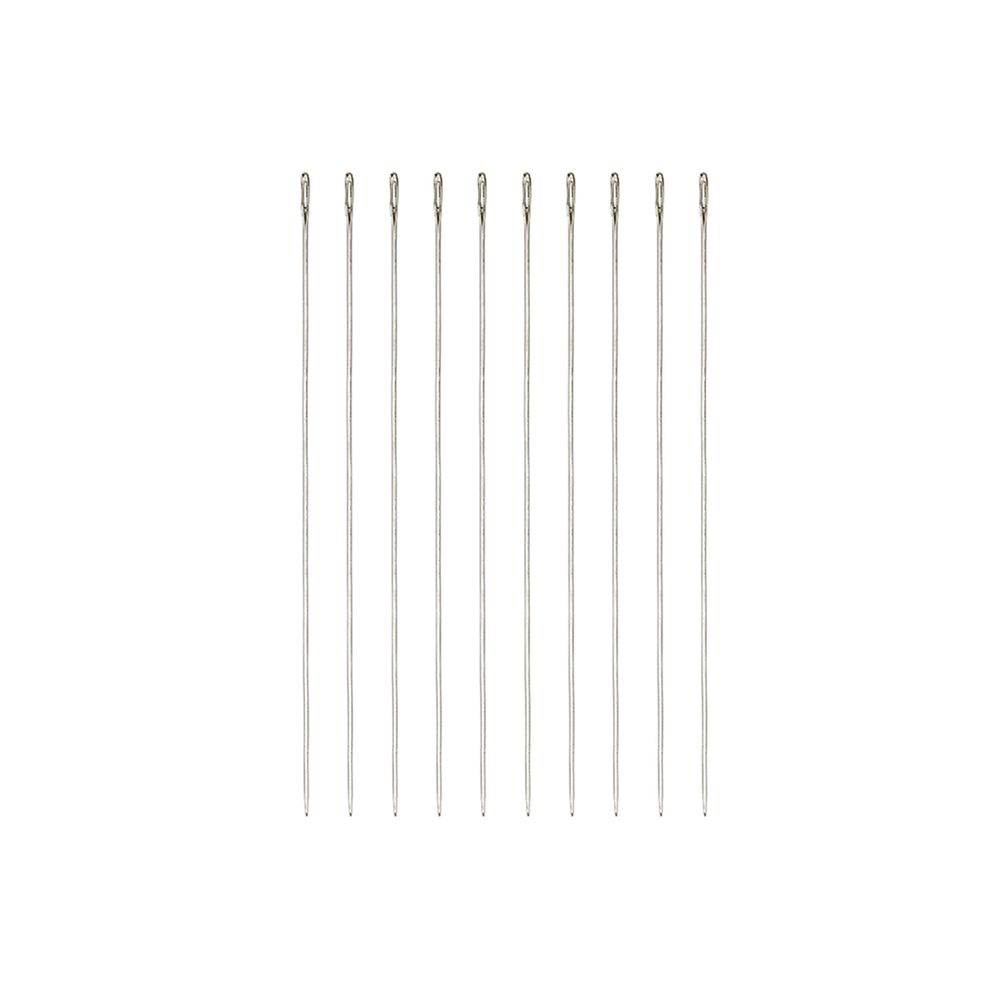 Иглы ручные бисерные ⌀1.2 мм, сталь, 10 шт, Gamma NC-205