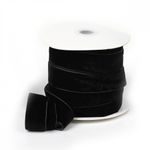 Лента бархатная (тесьма) 20.0 мм / 22.86±1 метров, арт.20VR03 нейлон цв.черный