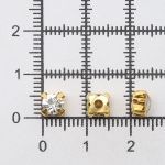 Хрустальные стразы в цапах/золото, 6мм, 40 шт, Astra&Craft, 01 прозрачный, 4AR169/176