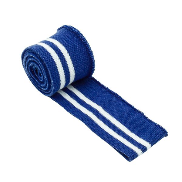 Подвяз (довяз) трикотажный с полосками 4 см / 1 метр, голубой, 3AR2876