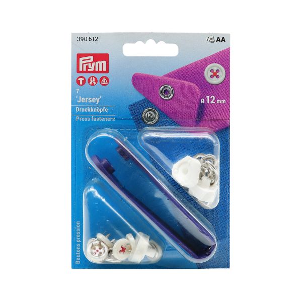 Кнопка рубашечная (джерси) имитация стежка 12.0 мм, красный Prym 390612