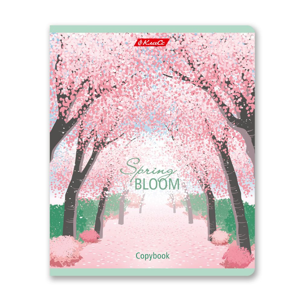 Тетрадь ученическая общая, софт-тач ламинация, A5+ 96 л. на скобе 60 г/м², белизна 100%, 5 шт, клетка в термоусадочной пленке, 000787 Розовая дымка, Светоч 96ТЕТк-006