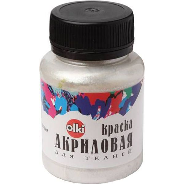 Краска акриловая для ткани Olki Металлик, 100 мл, перламутр