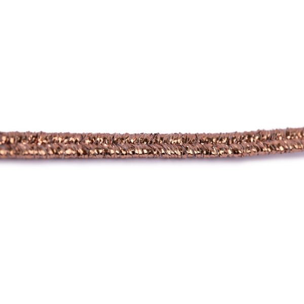 Шнур сутажный ⌀3.5 мм / 20 метров, медно-персиковый, Gamma р.6481