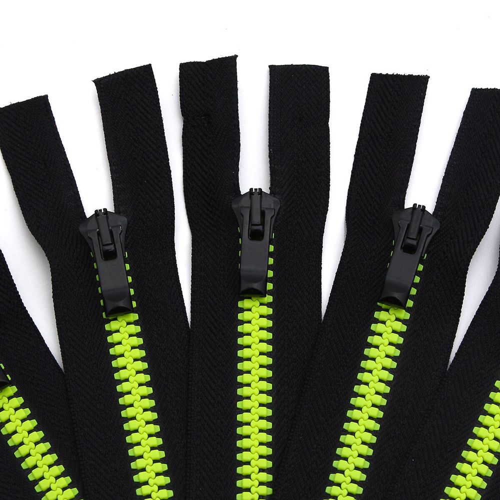 Молния трактор Arta Т6 (6 мм) 1 зам., разъем., 70 см, Neon, цв. 077 черный / 098 люминесцентный, уп.5 шт